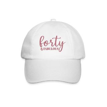 Quarante et fabuleux doux 40e anniversaire 40 ans - Casquette classique - blanc/blanc - Devant