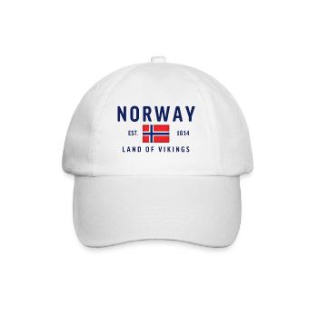 Norway Land of Vikings - Baseball Cap - white/white - Front
