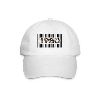 1980 anniversaire 42 ans anniversaire léopard limité - Casquette classique - blanc/blanc - Devant