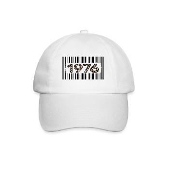 1976 birthday 46 years 46th anniversary leopard - Baseball Cap - white/white - Front