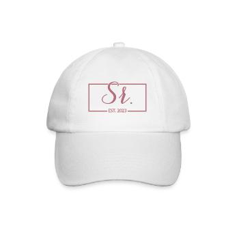 Sr. Est. 2023 Fiançailles pour la fête de mariage du marié - Casquette classique - blanc/blanc - Devant
