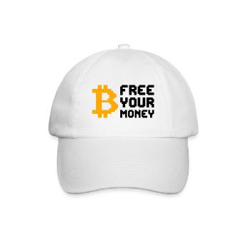Libérez votre argent Digital Pixel Bitcoin - Casquette classique - blanc/blanc - Devant