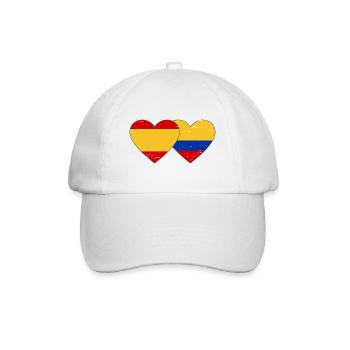 Espagne Colombie Drapeau Coeur Utilisé - Casquette classique - blanc/blanc - Devant
