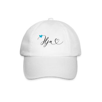 Ilja surname First name Calligraphy heart - Baseball Cap - white/white - Front