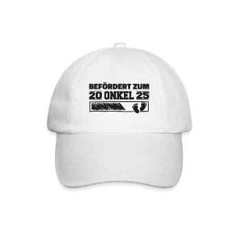 Pregnancy Announce Birth 2025 Uncle - Baseball Cap - white/white - Front