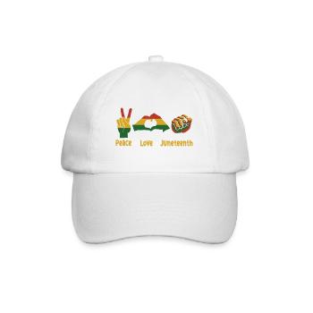 Juneteenth Black History Day Pride Gift - Baseball Cap - white/white - Front