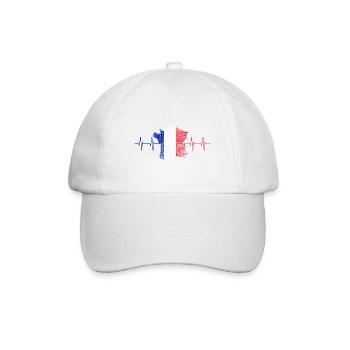 Frankreich France - Baseballkappe - Weiß/Weiß - Vorne