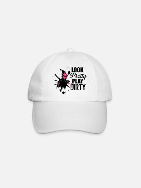 Look pretty play dirty - tennis - Baseballkappe - Weiß/Weiß