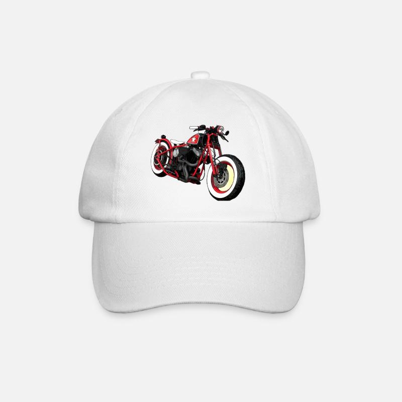 Bobber-Stil - Baseballkappe - Weiß/Weiß