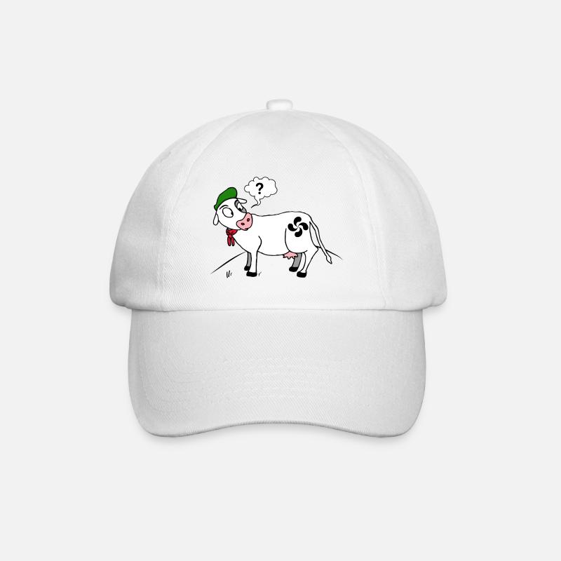 Les vaches aux Pays basque - Casquette classique - blanc/blanc