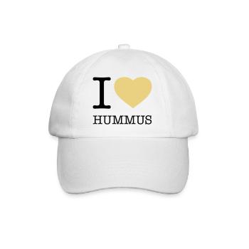 I LOVE HUMMUS - Baseball Cap - white/white - Front