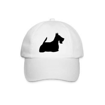 Schottischer Terrier - Baseballkappe - Weiß/Weiß - Vorne