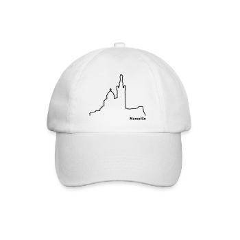 Marseille - Casquette classique - blanc/blanc - Devant
