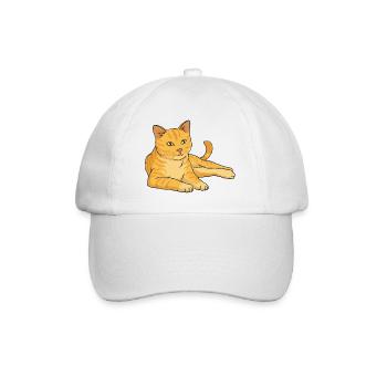 Cat Ginger - Baseball Cap - white/white - Front