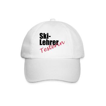 Ski Lehrer Testerin - Baseballkappe - Weiß/Weiß - Vorne