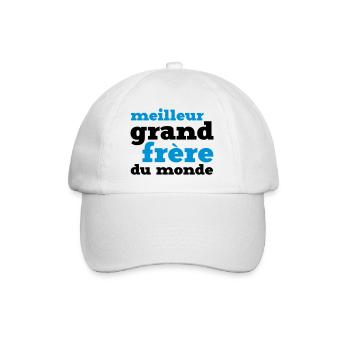 meilleur grand frère du monde - Casquette classique - blanc/blanc - Devant