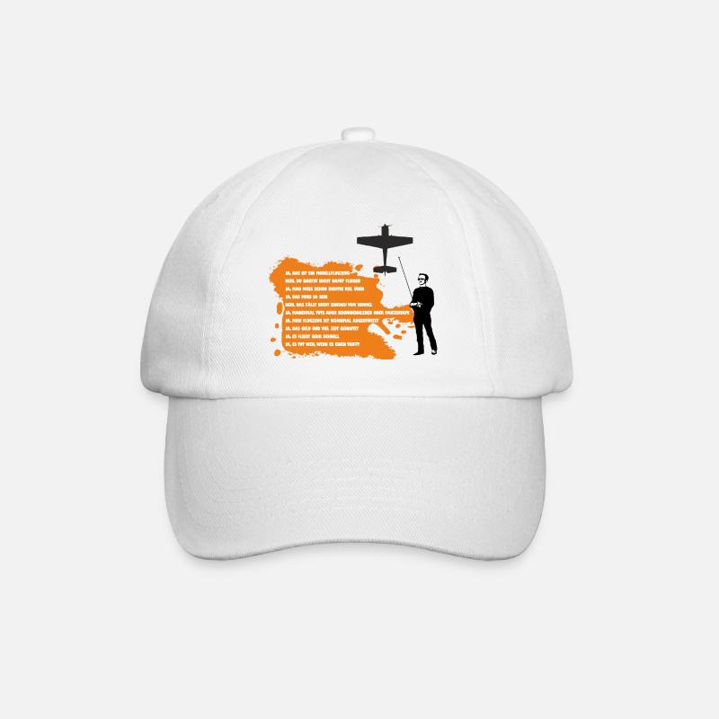 faq modellflug - Baseballkappe - Weiß/Weiß