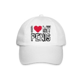 I LOVE MY PENIS! - Baseball Cap - white/white - Front