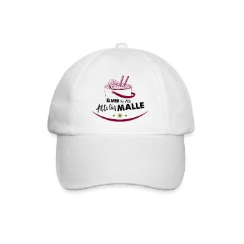 Eimer für Malle, Alle für Malle - Baseballkappe - Weiß/Weiß - Vorne