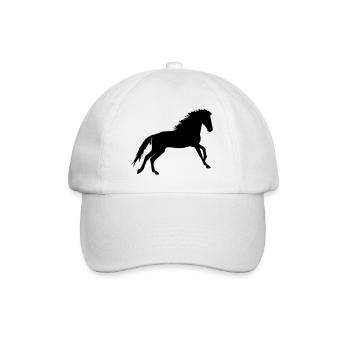 Pferd - Baseballkappe - Weiß/Weiß - Vorne