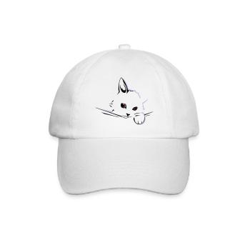 chat cat - Casquette classique - blanc/blanc - Devant