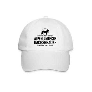 ALPENLÄNDISCHE DACHSBRACKE wuff - Baseballkappe - Weiß/Weiß - Vorne