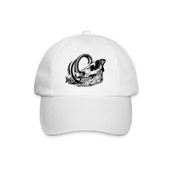 Wild boar skull - Baseball Cap - white/white - Front