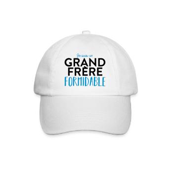 Grand frère formidable - Casquette classique - blanc/blanc - Devant