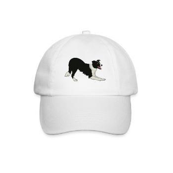 Border Collie - Casquette classique - blanc/blanc - Devant