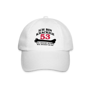 Geburtstag - Ich bin Knackige 53 - Baseballkappe - Weiß/Weiß - Vorne