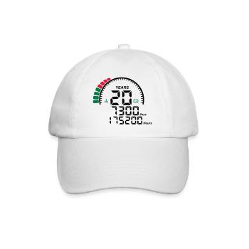 compteur anniversaire years ans 20 - Casquette classique - blanc/blanc - Devant
