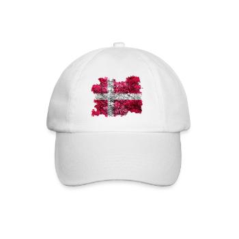 Denmark vintage flag - Baseball Cap - white/white - Front