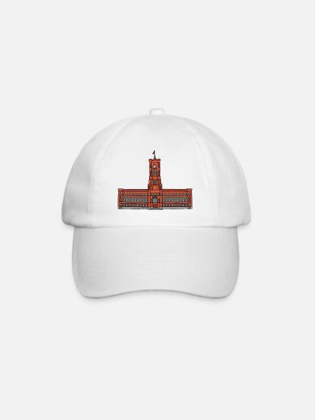 Rotes Rathaus BERLIN - Baseballkappe - Weiß/Weiß