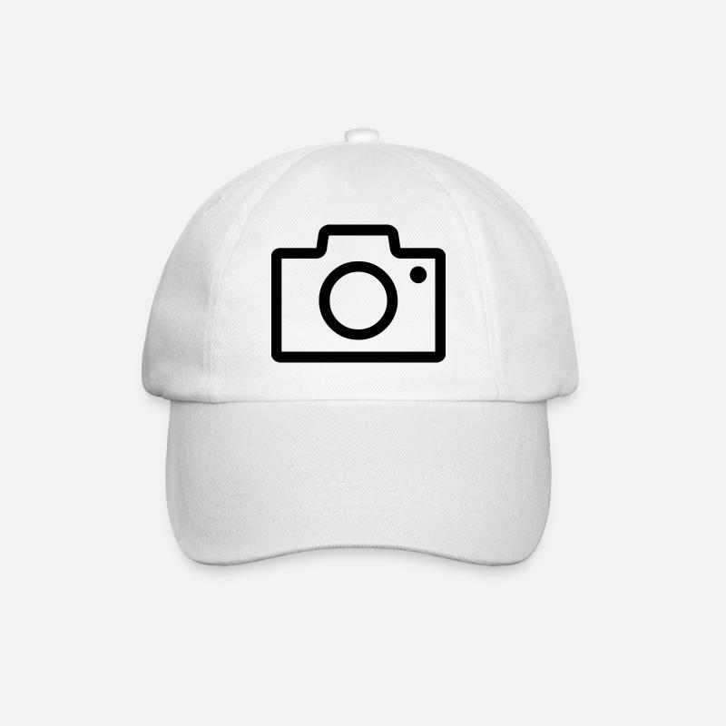 Camera - Baseball Cap - white/white