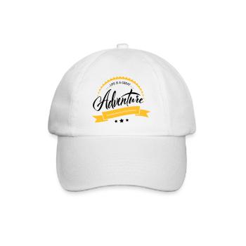 La vie est une grande aventure - Casquette classique - blanc/blanc - Devant