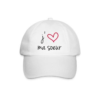 ich liebe meine Schwester - Baseballkappe - Weiß/Weiß - Vorne