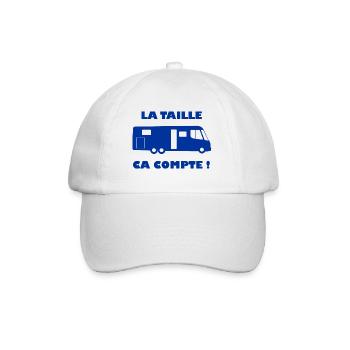 La taille ça compte ! - Casquette classique - blanc/blanc - Devant