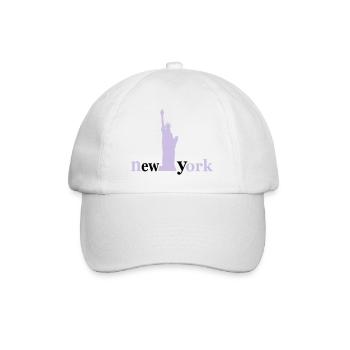 New York - Baseballkappe - Weiß/Weiß - Vorne