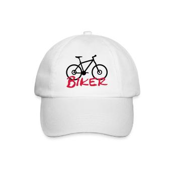 biker - Baseball Cap - white/white - Front