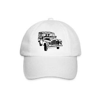 LR Landie Series illustration - Autonaut.com - Baseball Cap - white/white - Front
