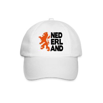 nederland leeuw oranje 2c - Baseball Cap - white/white - Front