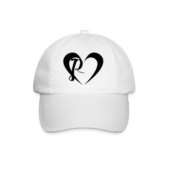 Cœur avec P - Casquette classique - blanc/blanc - Devant