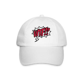 wtf - Baseball Cap - white/white - Front