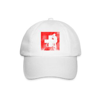 Radball | Drapeau Suisse - Casquette classique - blanc/blanc - Devant