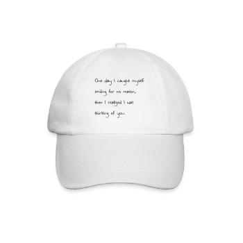 love quotes uk - Baseball Cap - white/white - Front