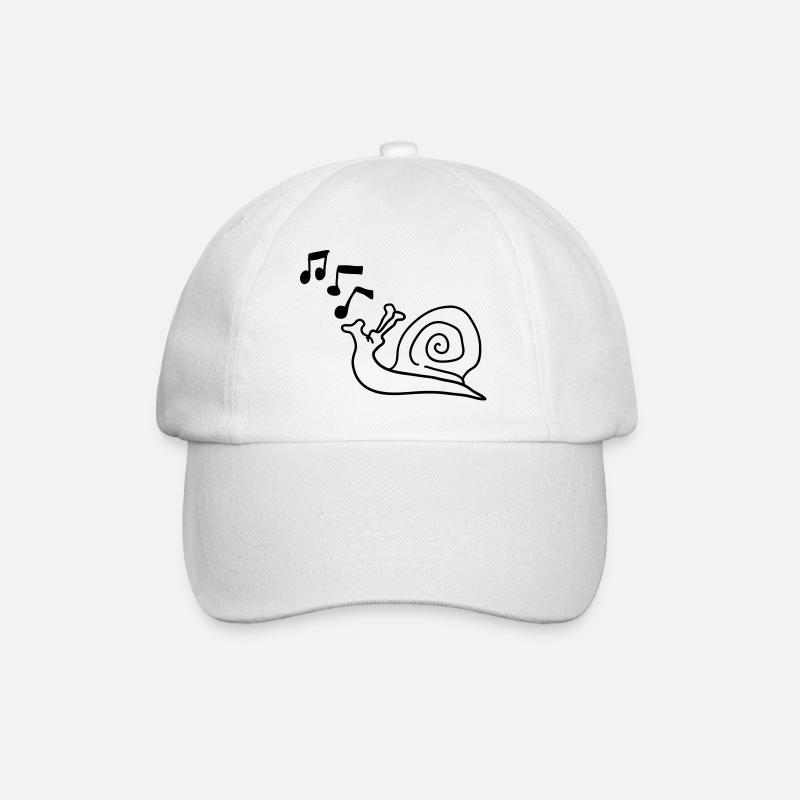whistling_snail - Baseballkappe - Weiß/Weiß