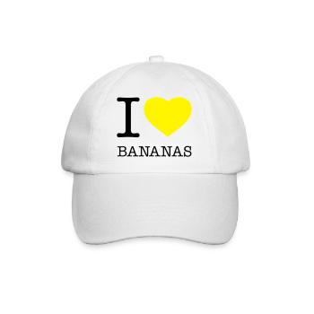 J’AIME LES BANANES Banane - Casquette classique - blanc/blanc - Devant