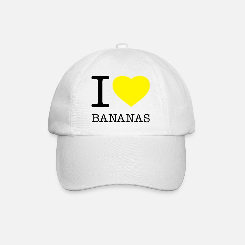 J’AIME LES BANANES Banane - Casquette classique - blanc/blanc