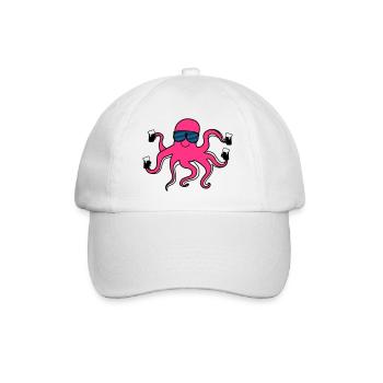 krake_mit_bier - Baseball Cap - white/white - Front