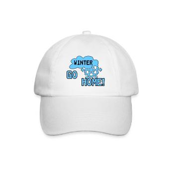 Winter Schnee lustig Spruch Geschenk - Baseball Cap - white/white - Front